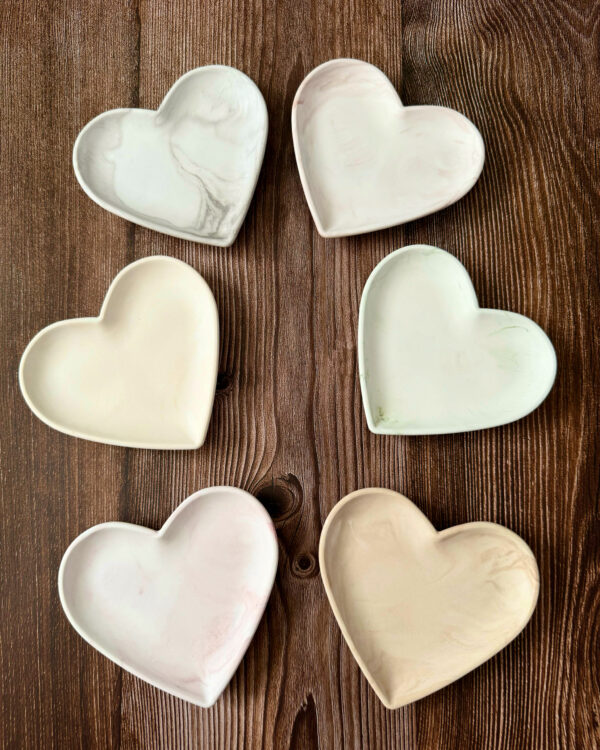 Herz Tablett Marmoroptik - Image 1