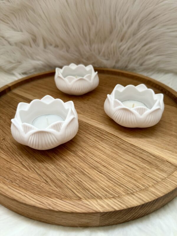 Teelicht Lotusblume weiss - Image 1