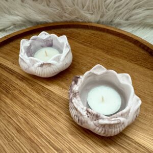 Teelicht Lotusblume Marmoroptik - Image 2