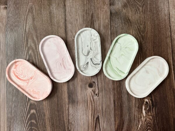 Tablett oval Marmoroptik - Image 1