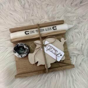 Kerzen Geschenkset Glücksschwein - Image 2